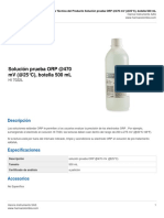 Solución Prueba ORP @470 MV (@25°C), Botella 500 ML