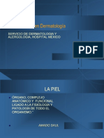 Generalidades en Dermatología SERVICIO DE DERMATOLOGIA Y ALERGOLOGIA, HOSPITAL MEXICO - PDF