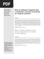Nitrogenio Em Mudas de Umbu