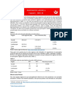 Matemática Básica Control 1 - 2023-01: Tabla 1