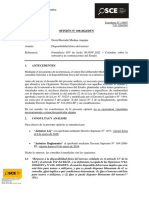 Opinión 108-2022 - DAVID BERNABE MEDINA AIQUIPA - DISPON - FISICA TERRENO PDF