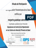 Certificado participación curso control hipertensión