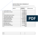 Nomina de Inscripcion Equipo de Futbol para El Programa Lap: No. Nombre Completo Centro Escolar Fecha de Nacimiento