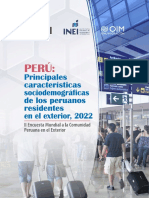 Caracteristicas Sociodemograficas Del Peru 2022
