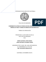 Rompimiento de Presa de Tierra Natural Mediante Un Modelo Hidráulico Físico Y Modelos Hidráulicos Matemáticos