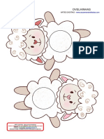 Arte digital de ovelhinhas para festas
