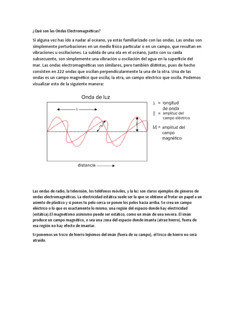 Qué Son Las Ondas Electromagnéticas Descargar Gratis Pdf Radiación