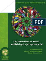 Cuadernos para Reflexionar Nº3: Ley Estatutaria de Salud: Análisis Legal y Jurisprudencial