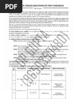 Linear Equations In Two Variables