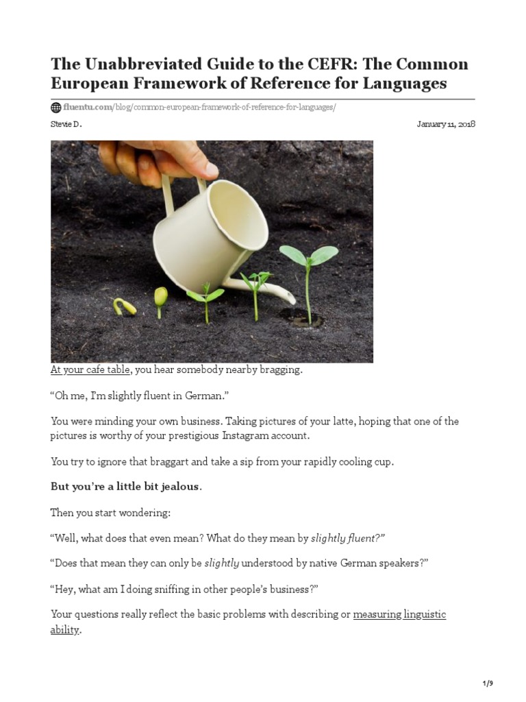 Common European Framework of Reference For Languages | PDF | Applied ...