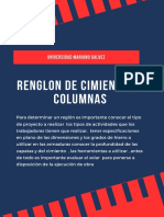Renglon de Cimientos Y Columnas: Universidad Mariano Galvez