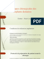 Les Étapes Chirurgicales Des Implants Dentaires: Docteur: Alouini Loujayn