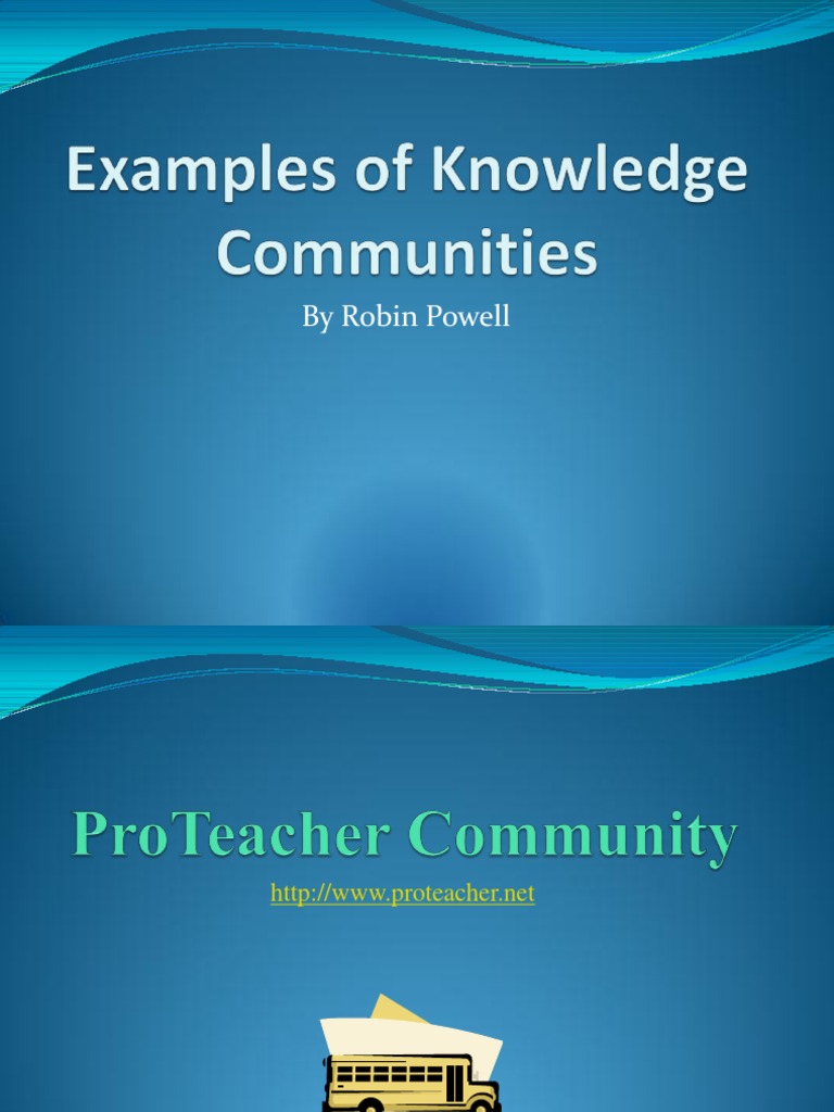 Examples of Knowledge Communities | PDF | Internet Forum | Online Chat