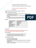 Explica Cada Uno de Los Factores Que Afectan La Velocidad de Las Reacciones