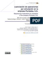 Secuenciación de Operaciones Por Simulación en La Empresa Puntadas, S.G