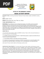 BADAC Post Activity Report: IEC Distribution | PDF