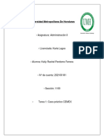 Universidad Metropolitana de Honduras: - Asignatura: Administración II