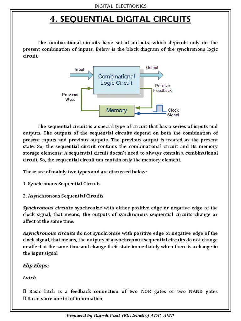 Sequential Digital Circuits: Flip Flops | PDF | Computer Engineering ...