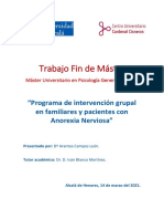 Trabajo Fin de Máster: "Programa de Intervención Grupal en Familiares y Pacientes Con Anorexia Nerviosa"