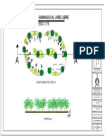 ESC 1:75 Gimnasio Al Aire Libre: Planta Arquitectonica