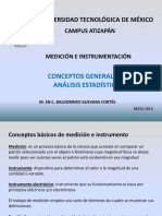 Medición e instrumentación: conceptos generales y análisis estadístico