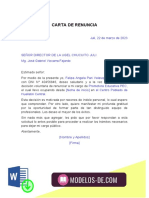 Carta de Renuncia: Juli, 22 de Marzo de 2023