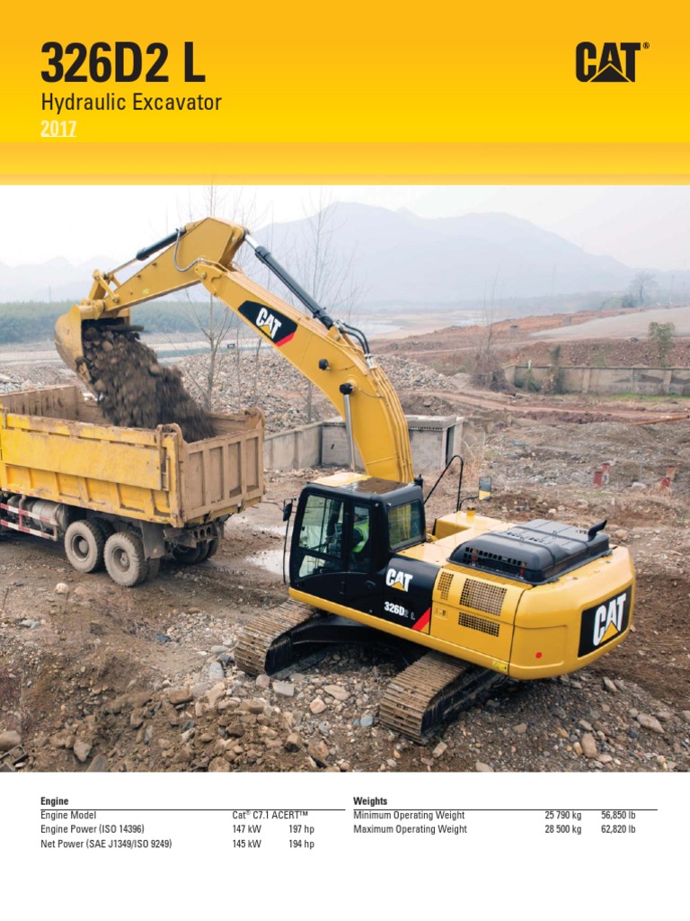 Hydraulic Excavator Engine Weights Download Free PDF Horsepower