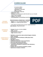 Curriculum: Informacion Personal