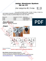 Moas Modular Aluminum System: 22-146 Conector Esquina 40, 3 Vias