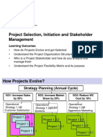 Project Selection, Stakeholder Management & Organizational Structures