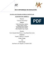 Convicción E Integridad en Educación: Maestro de America