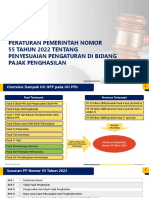 Peraturan Pemerintah Nomor 55 Tahun 2022 Tentang Penyesuaian Pengaturan Di Bidang Pajak Penghasilan