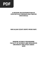 A Review On Distribution of Crocodylus Porosus (Saltwater Crocodile)