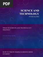 Science and Technology: Journalism