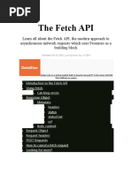 The Fetch API