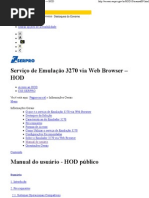 Serviço de Emulação 3270 via Web Browser — HOD