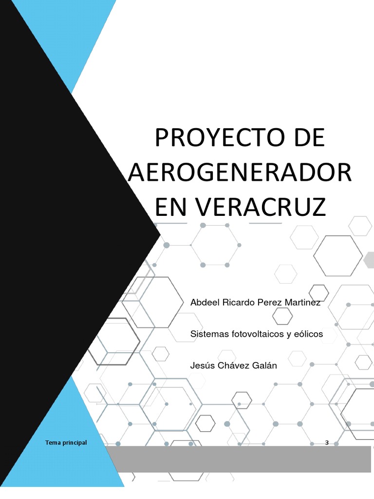 Proyecto de Aerogenerador en Veracruz | PDF | Energía eólica ...