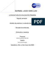 Escuela Normal Liceo San Luis: Licenciatura en Educación Primaria Segudo Semestre