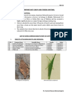 Pest of Important Crop and Their Control: BIOS-602 3 (2-1)