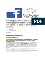 Cambridge Analytica Y Facebook CASO PRÁCTICO