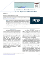 Similarities of First - and Second - Hand Accounts of Cancer Diagnoses by Two Physicians in The Literature