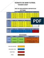 Campeonato de Baby Futbol: "DESBAR 2020"