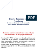 Ciências Humanas e Suas Tecnologias: Os Ciclos Econômicos Do Brasil e Sua Relação Com A Dinâmica de Ocupação Do Espaço