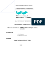 Facultad de Farmacia Y Bioquimica: Año Del Fortalecimiento de La Soberanía Nacional"