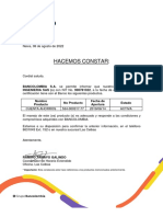 Certificado de Cuenta Sodem Ingenieria Sas