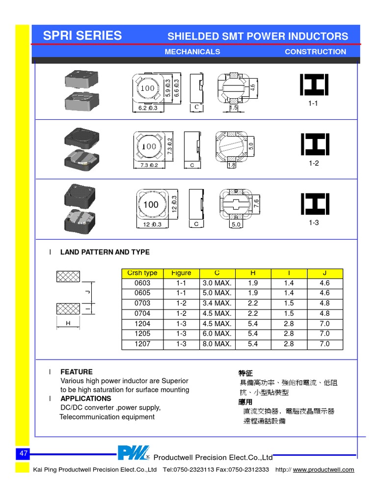Mechanical Dimension Drawings and Electrical Specifications for
