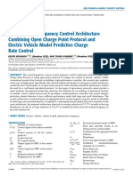 Power System Frequency Control Architecture Combining Open Charge Point Protocol and Electric Vehicle Model Predictive Charge Rate Control