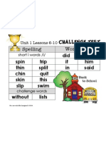 Unit 1 Lessons 6-10 Words To Know - Challenge