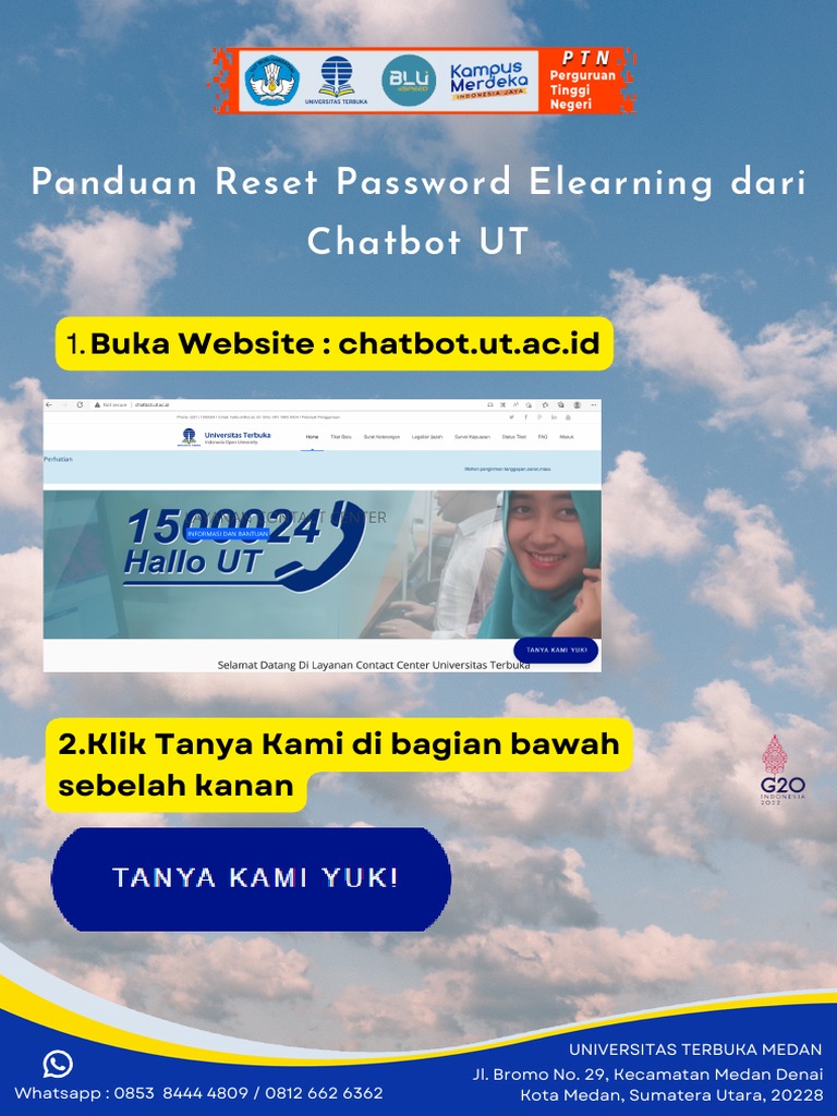 Panduan Reset Password Elearning UT | PDF