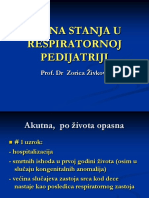 Hitna Stanja U Respiratornoj Pedijatriji: Prof. DR Zorica Živković